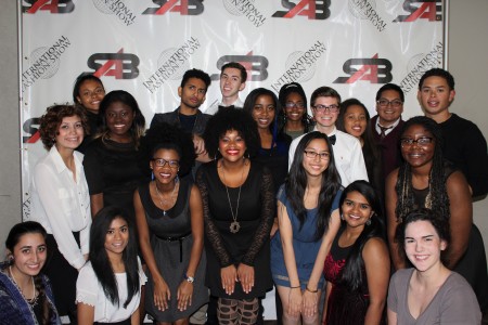 Members of the SAB pose after a successful and entertaining night. (From left to right) (front row- Ameenah Ikram, Dominique Malott, Raven Byar, Lauren Lewis, Mary Alice Klump, Induja Nimma, and Katie Maurer) (2nd row- Sydney Fone, X'Zashea Lawson-Mayes, Savannah Guerrero, Jonathan Fuller, and Karen Udoh) (Back row- Aaliyah Churchill, Jordan Walker, Wyatt Harris, Aliyah Grant, Oby Igwy, Jose Lopez, Wesley Turner)