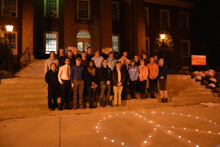 Nearly 30 students went to the vigil on Thursday night. 