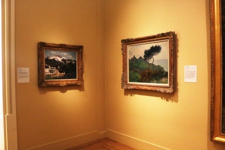 In an unassuming corner, a Courbet hands side-by-side with a Monet. Photo by Sarah Rohleder