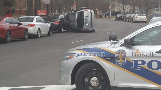 car accident, van, flip, 2nd street, cardinal boulevard