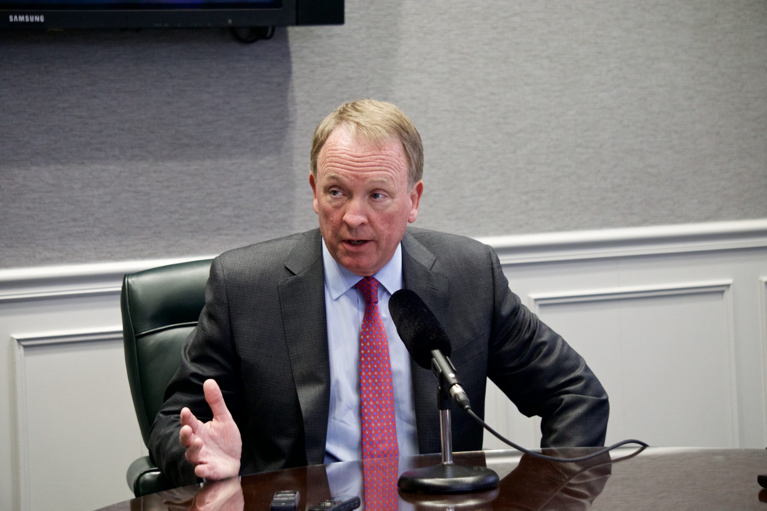 Isaac Sanchez, interim president, Greg Postel