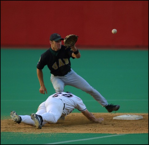 Baseball Cards Edge Blazers 5-3