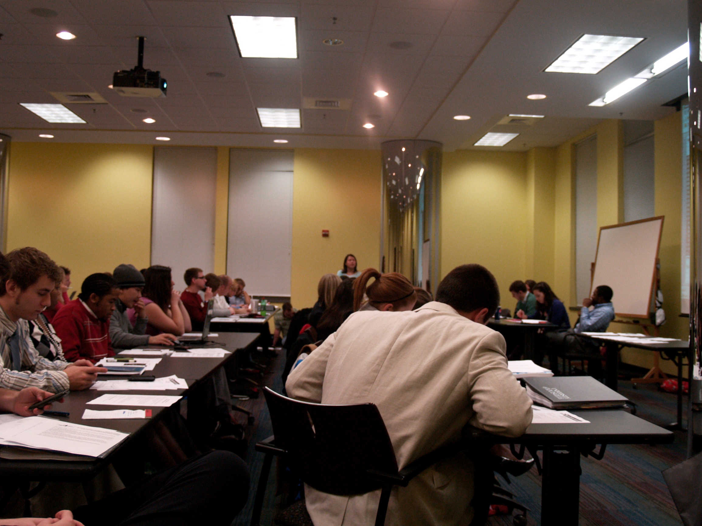 Chair of the Senate Appropriations Committee, Filicia Hogan, reads the proposed budget before the senate.